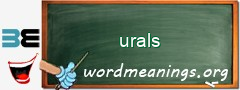 WordMeaning blackboard for urals